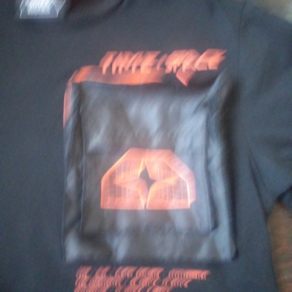 Time Space Mens Shirt Size Medium Color Black And Orange Zip Up Pocket Outdoor - Picture 4 of 13